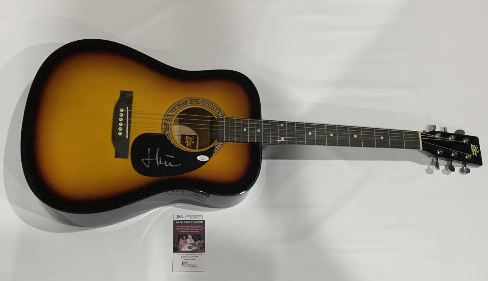 FATHER JOHN MISTY SIGNED SUNBURST ACOUSTIC GUITAR AUTOGRAPHED JSA COA

