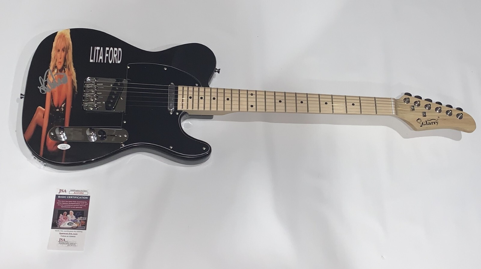 LITA FORD SIGNED CUSTOM ELECTRIC GUITAR KISS ME DEADLY RARE JSA COA
