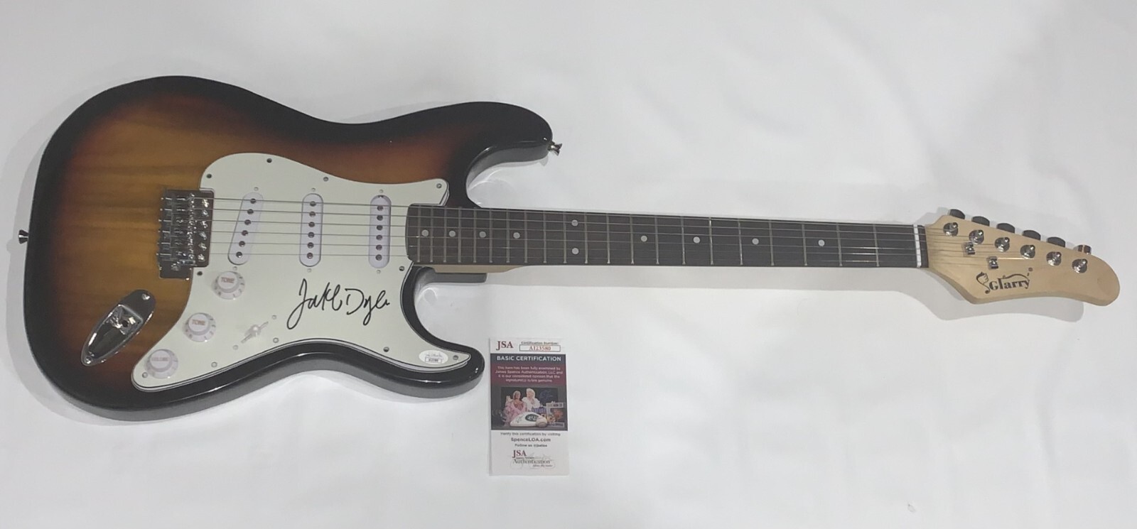 JAKOB DYLAN SIGNED SUNBURST ELECTRIC GUITAR THE WALLFLOWERS JSA COA
