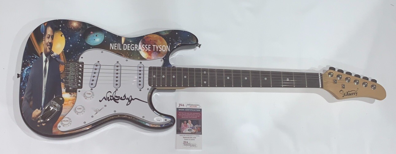 NEIL DEGRASSE TYSON SIGNED CUSTOM ELECTRIC GUITAR ASTROPHYCISIST JSA COA
