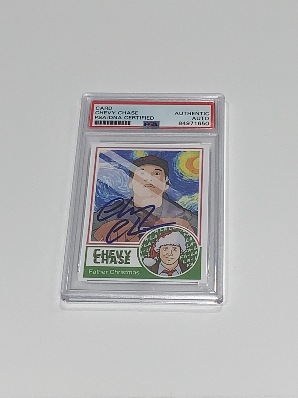 CHEVY CHASE SIGNED PSA SLABBED CERTIFIED CARD VACATION RARE
