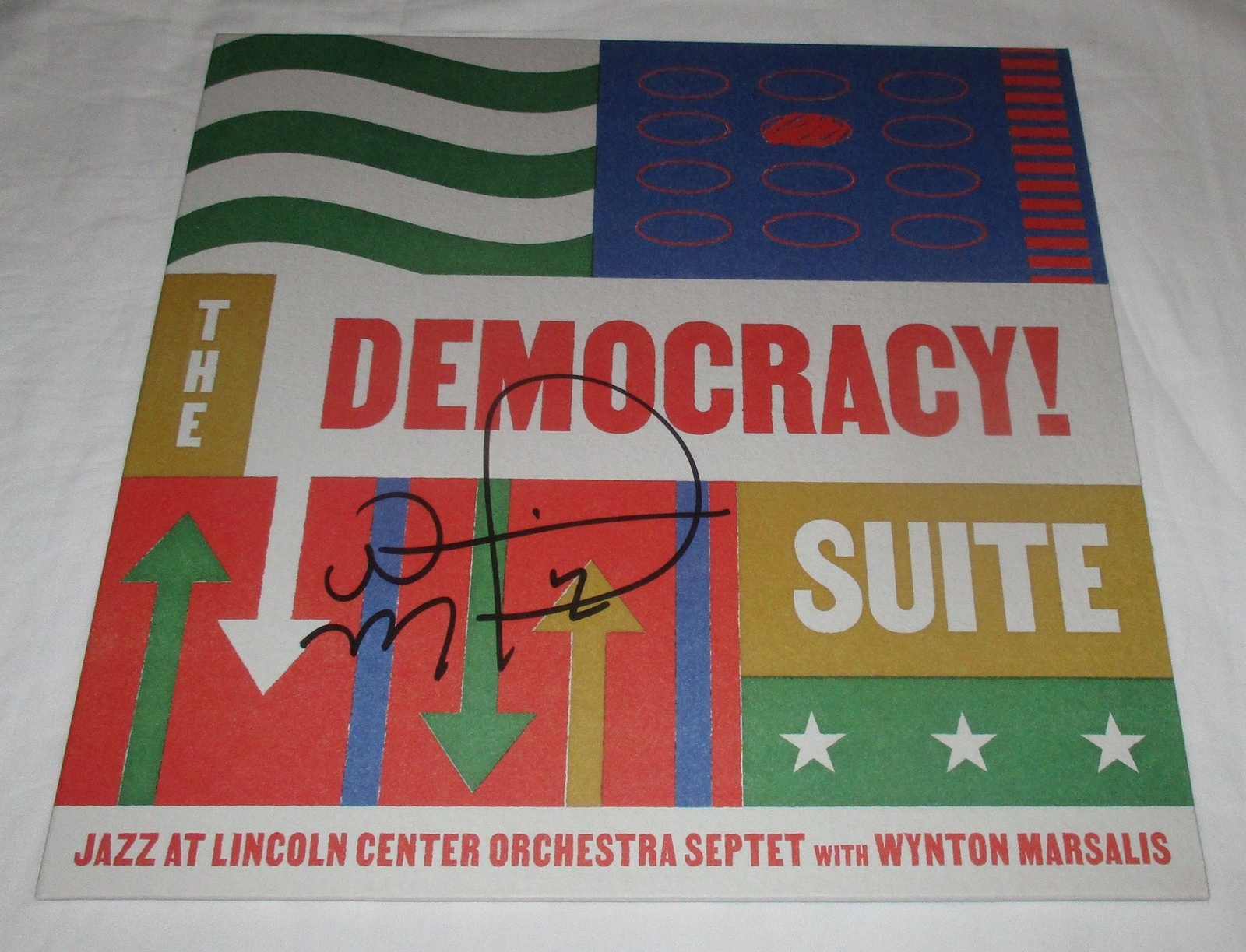 WYNTON MARSALIS SIGNED THE DEMOCRACY! SUITE VINYL RECORD JSA COLLECTIBLE MEMORABILIA
