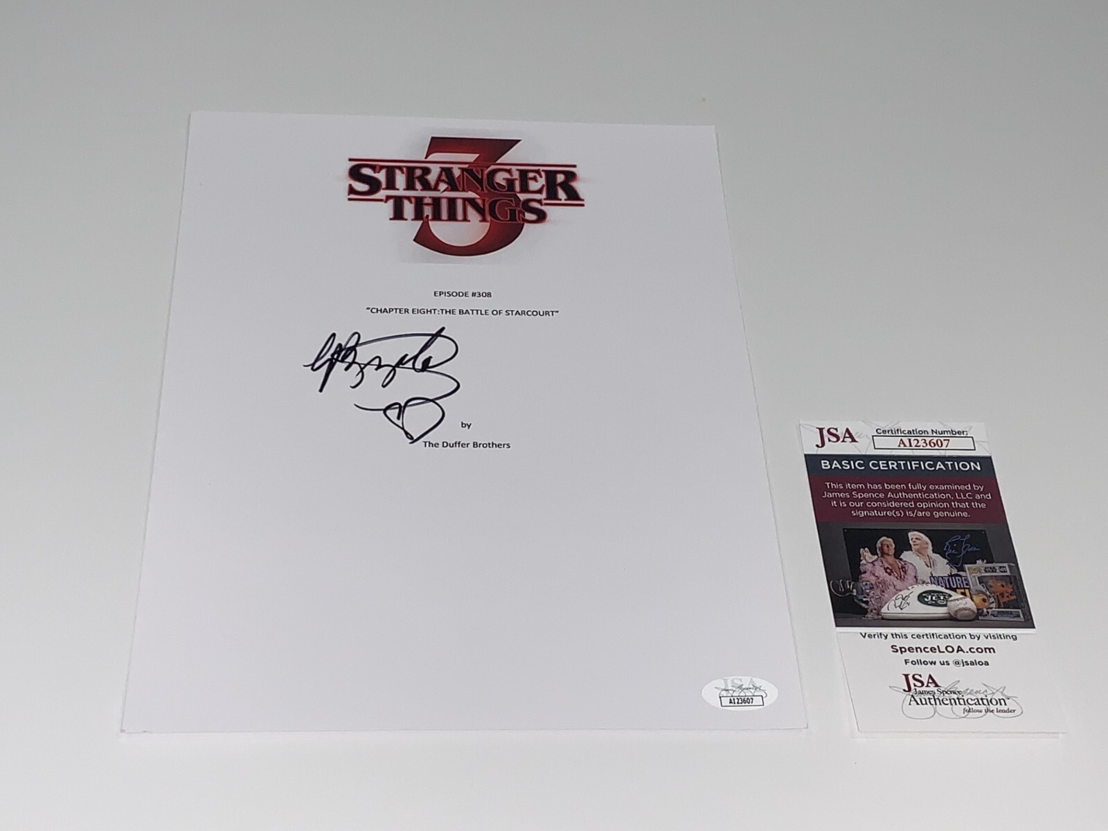 GABRIELLA PIZZOLO SIGNED STRANGER THINGS THE BATTLE OF STARCOURT SCRIPT JSA COA
