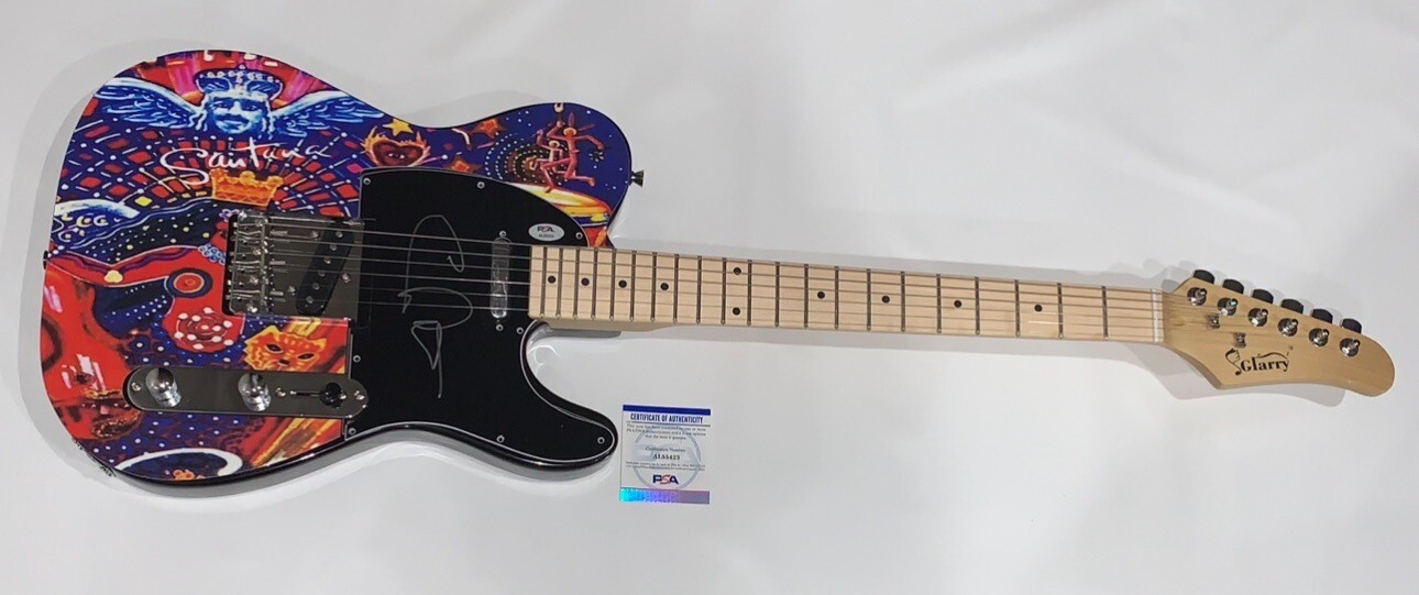 CARLOS SANTANA SIGNED CUSTOM ELECTRIC GUITAR AUTOGRAPHED LEGEND PSA COA
