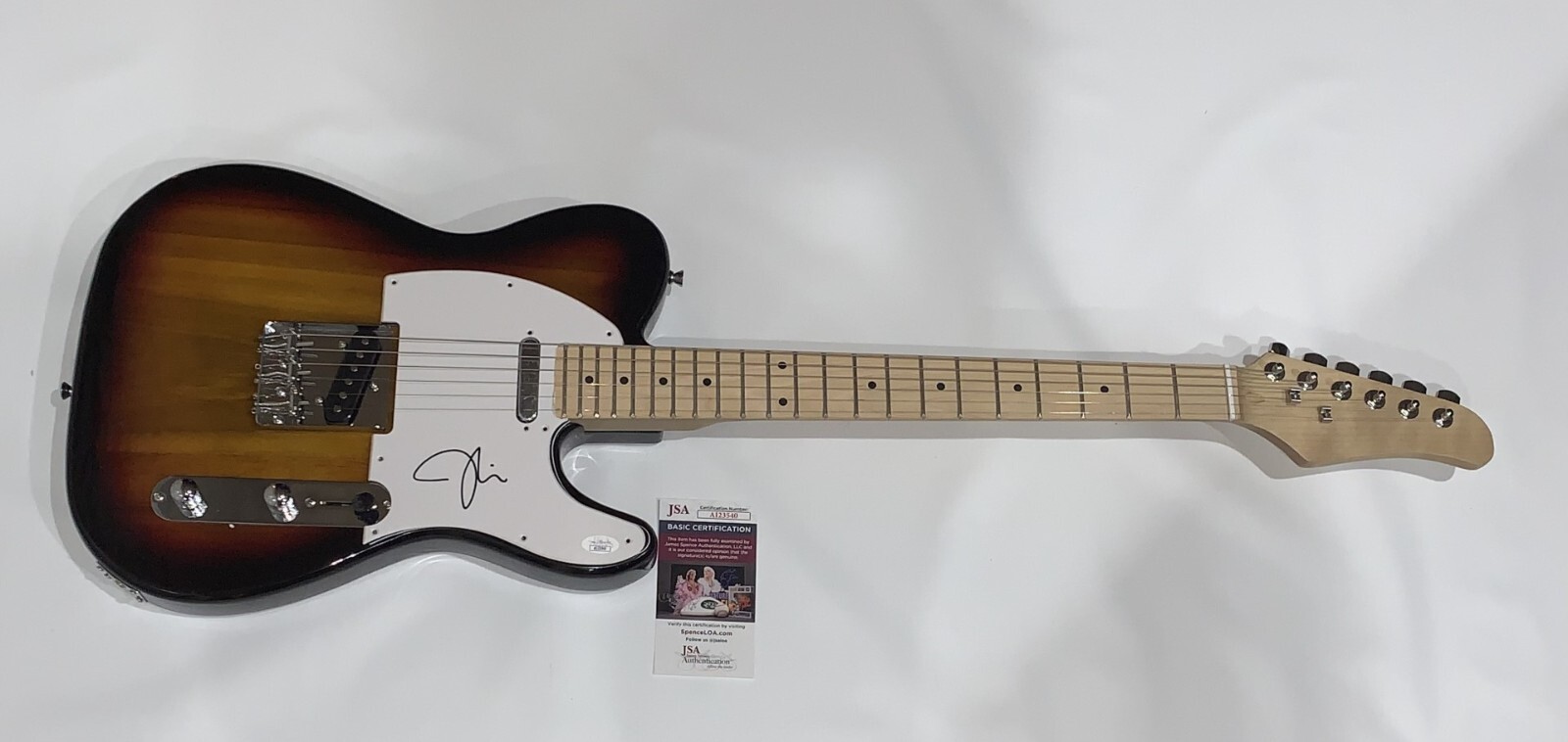 FATHER JOHN MISTY SIGNED SUNBURST ELECTRIC GUITAR AUTOGRAPHED JSA COA
