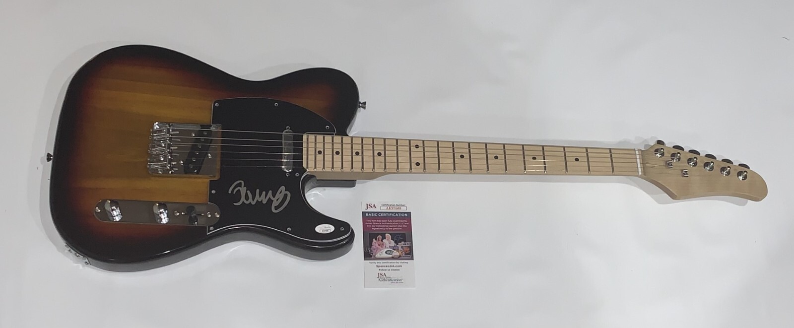 JOHN MELLENCAMP SIGNED SUNBURST ELECTRIC GUITAR COUGAR JSA COA
