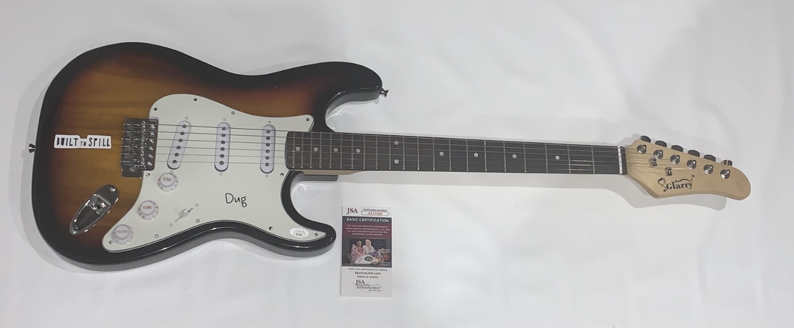 DOUG MARTSCH SIGNED SUNBURST ELECTRIC GUITAR BUILT TO SPILL JSA COA
