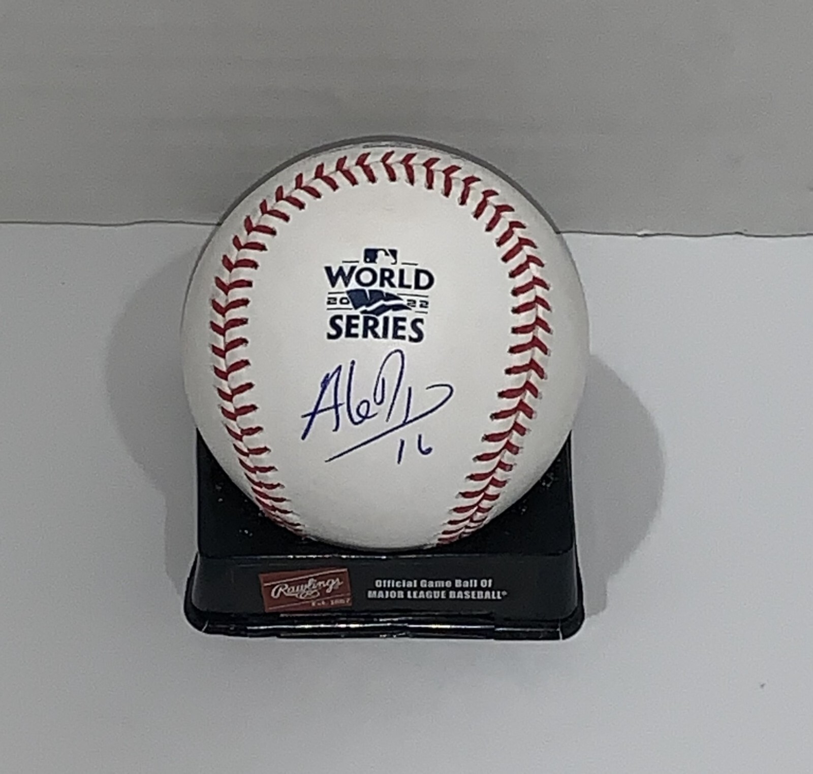 ALEDMYS DIAZ SIGNED 2022 WORLD SERIES BASEBALL HOUSTON ASTROS JSA COA

