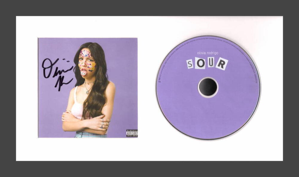Olivia Rodrigo Signed Autograph Sour Framed CD Display - Deja Vu w/ JSA COA
