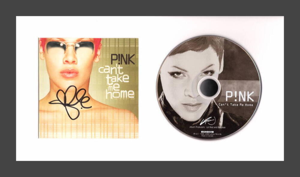 Pink P!nk Signed Autograph Can't Take Me Home Framed CD Display - Rare JSA COA
