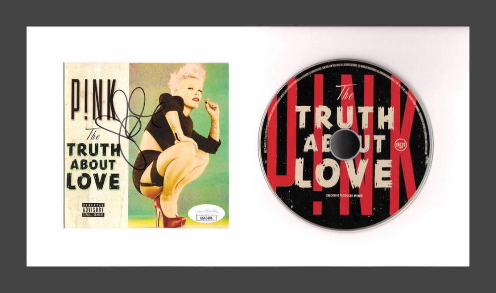 Pink P!nk Signed Autograph The Truth About Love Framed CD Display w/ JSA COA

