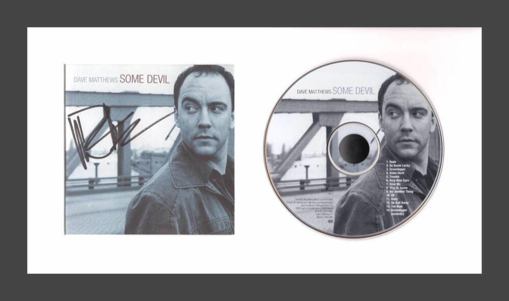 Dave Matthews Signed Autograph Some Devil Framed CD Display - Band w/ JSA COA

