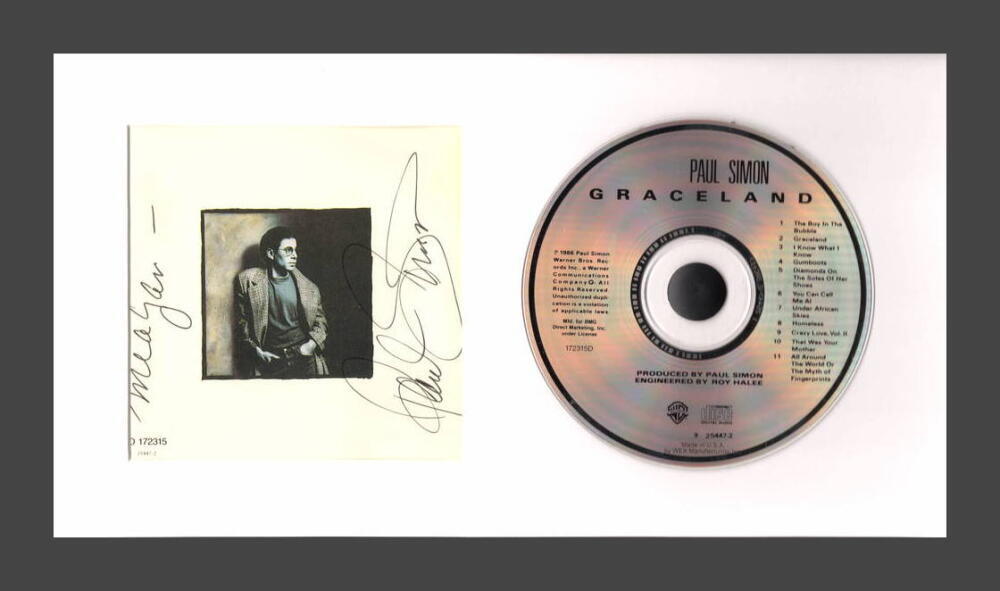 Paul Simon Signed Autograph Graceland Framed CD Display - Ready to Hang! JSA COA
