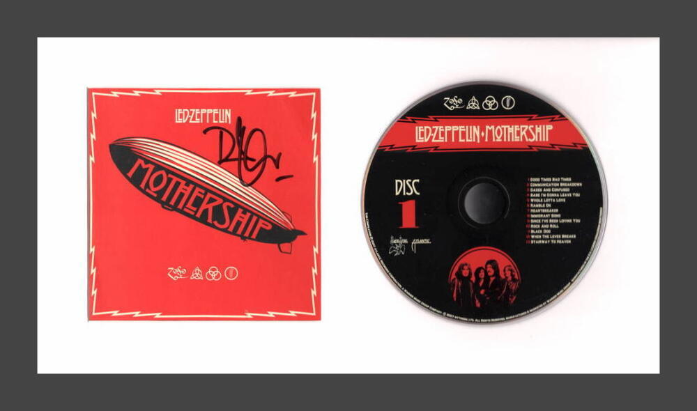 Robert Plant Led Zeppelin Signed Autograph Mothership Framed CD Display JSA COA
