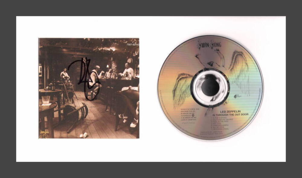Robert Plant Signed Autograph Led Zeppelin In Through The Out Door Framed CD JSA

