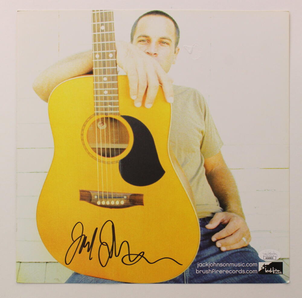 Jack Johnson Signed Autograph 12x12 Album Vinyl Record Insert - Rare w/ JSA COA
