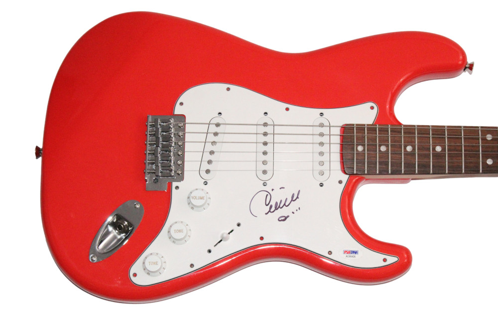 Celine Dion Signed Autograph Fender Electric Guitar My Heart Will Go On PSA COA
