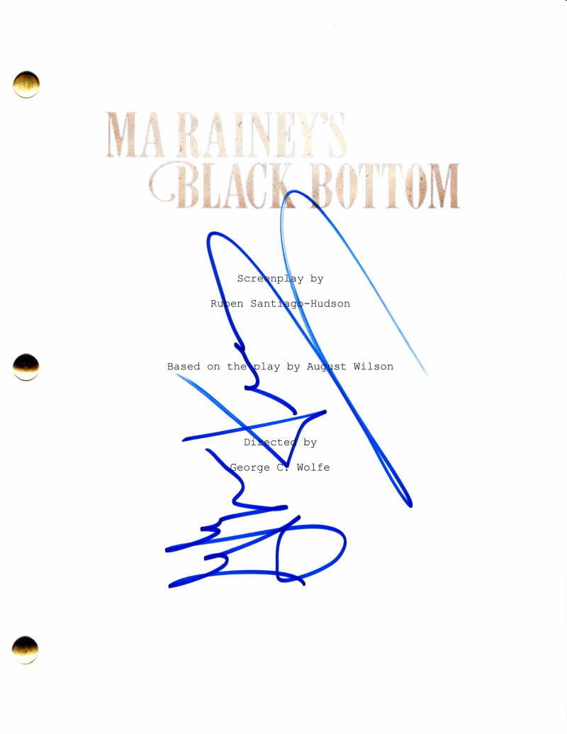 Glynn Turman Signed Autograph Ma Rainey's Black Bottom Script - Chadwick Boseman
