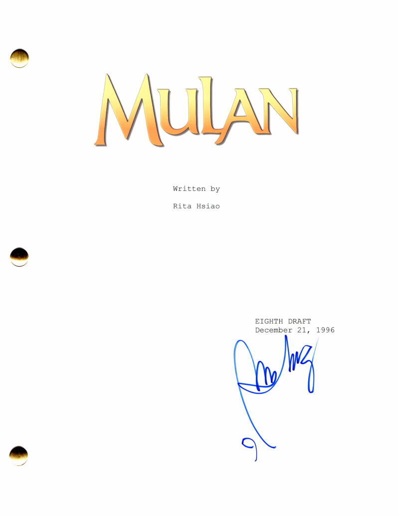 BD Wong Signed Autograph Mulan Full Movie Script - Li Shang Jurassic World Star
