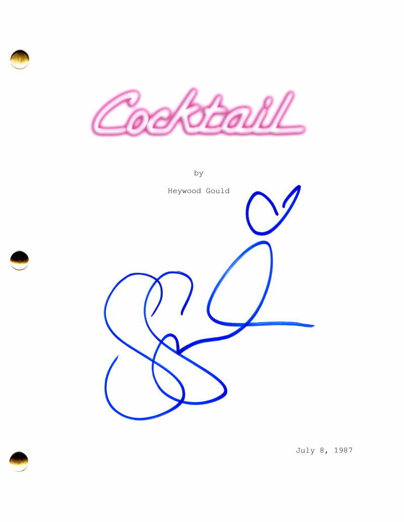 Gina Gershon Signed Autograph Cocktail Full Movie Script - Starring Tom Cruise
