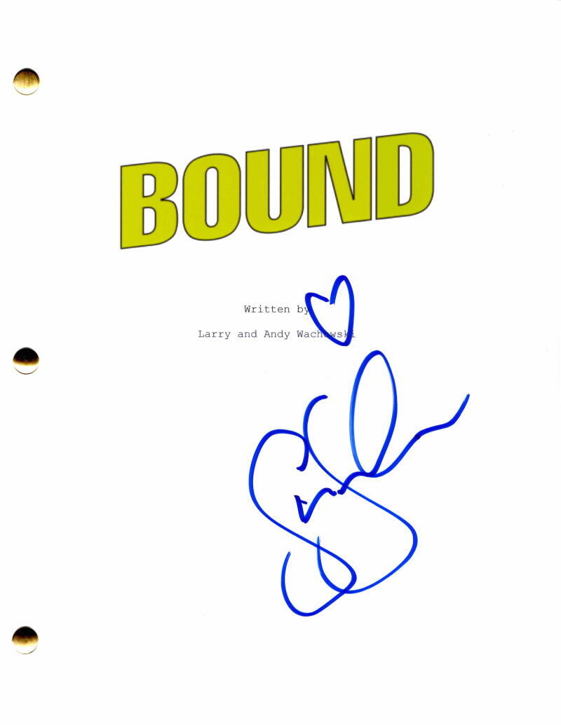 Gina Gershon Signed Autograph Bound Movie Script - Jennifer Tilly The Wachowskis
