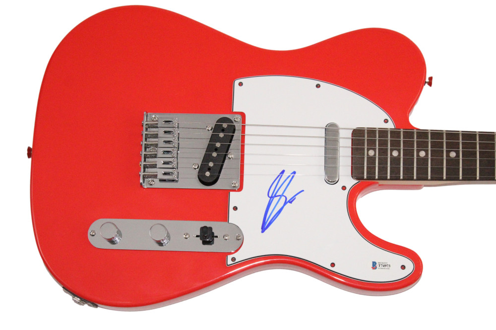 Shania Twain Signed Autograph Red Fender Electric Guitar The Woman in Me Beckett
