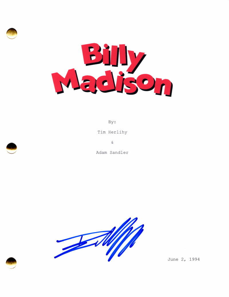 Bradley Whitford Signed Autograph Billy Madison Full Movie Script Adam Sandler
