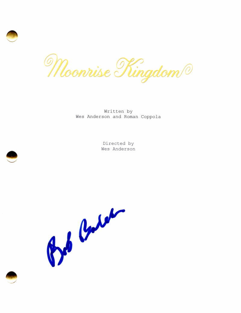 Bob Balaban Signed Autograph Moonrise Kingdom Movie Script - By Wes Anderson
