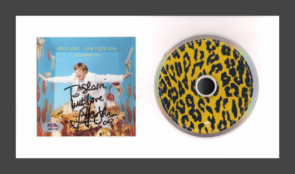 Elton John Signed Autograph One Night Only Greatest Hits Framed CD Display - PSA
