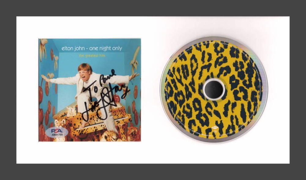 Elton John Signed Autograph One Night Only - The Greatest Hits Framed CD Display
