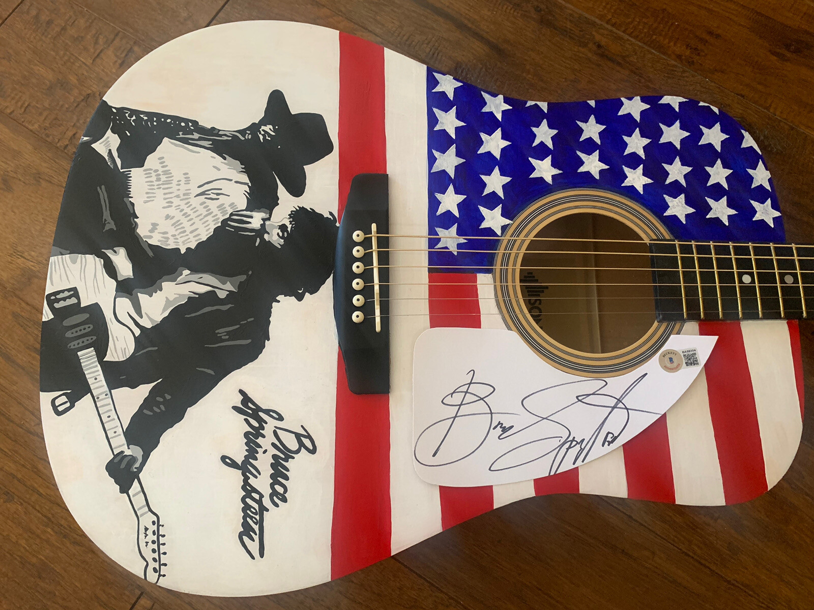 Bruce Springsteen Signed Autographed Hand Painted Guitar PSA Certified
