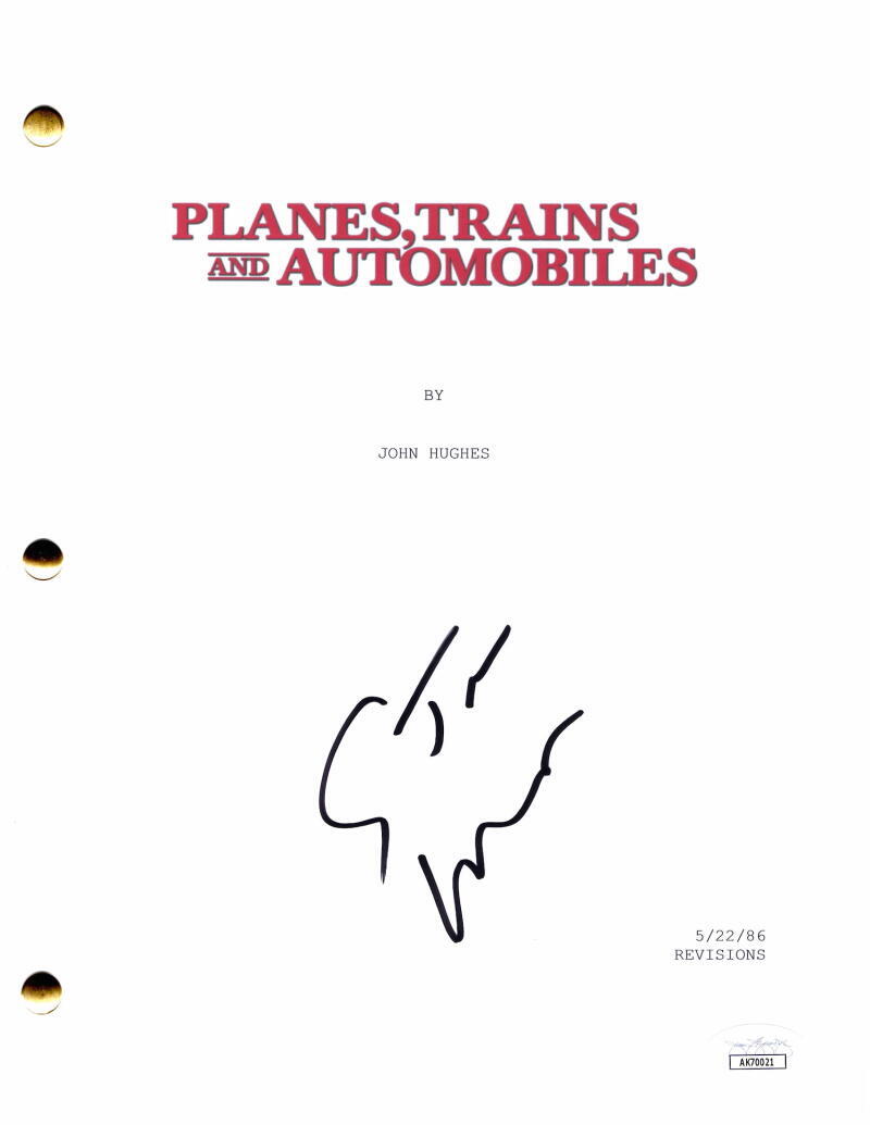 Steve Martin Signed Autograph Planes, Trains and Automobiles Movie Script w/ JSA
