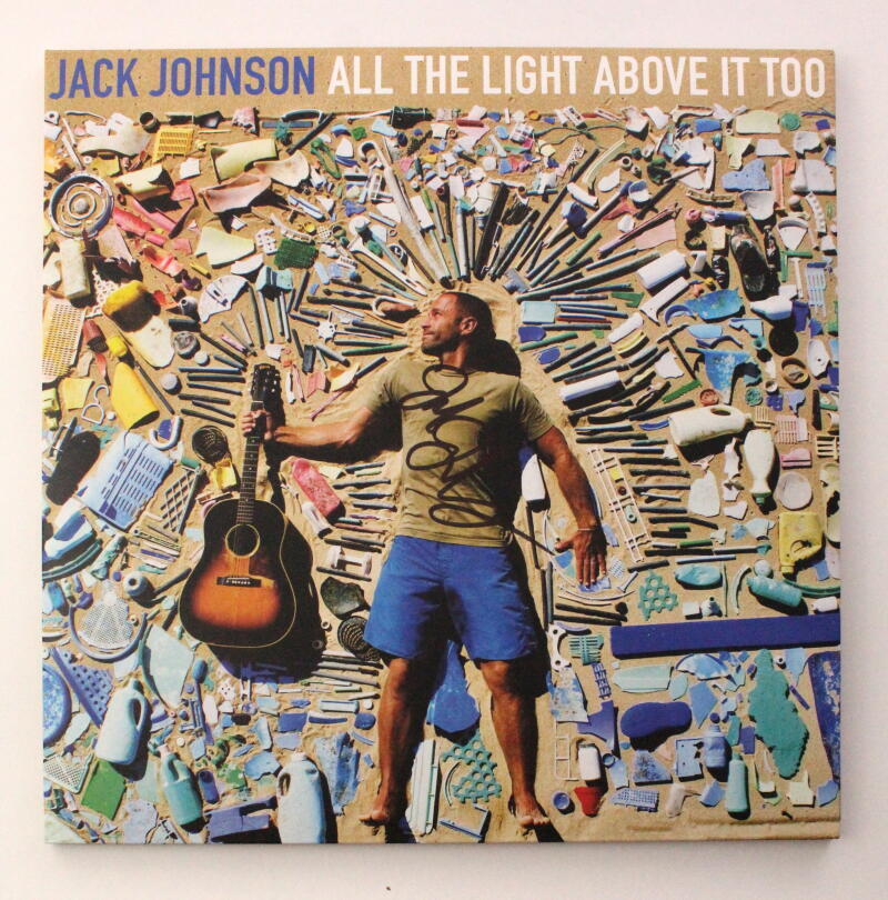 Jack Johnson Signed Autograph Album Vinyl Record All The Light Above it Too JSA
