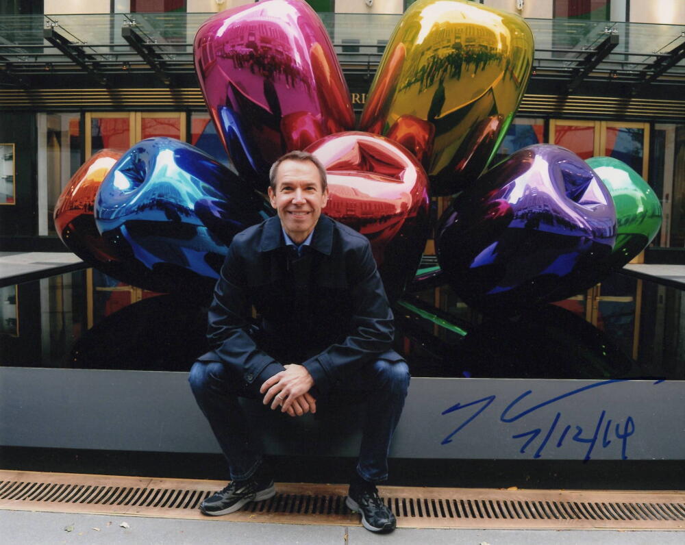 Jeff Koons Signed Autograph 8x10 Photo w/ Balloon Animal Pop Artist JSA COA
