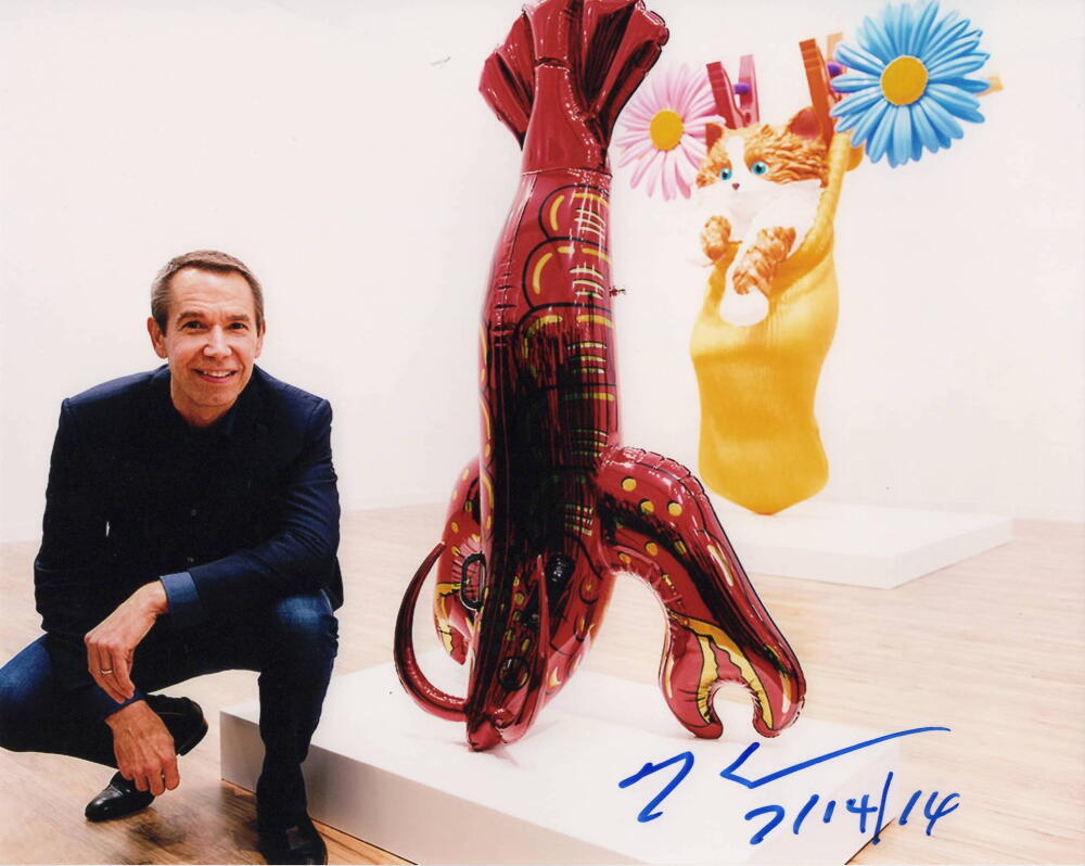 Jeff Koons Signed Autograph 8x10 Photo Iconic Balloon Animal Artist w/ JSA COA
