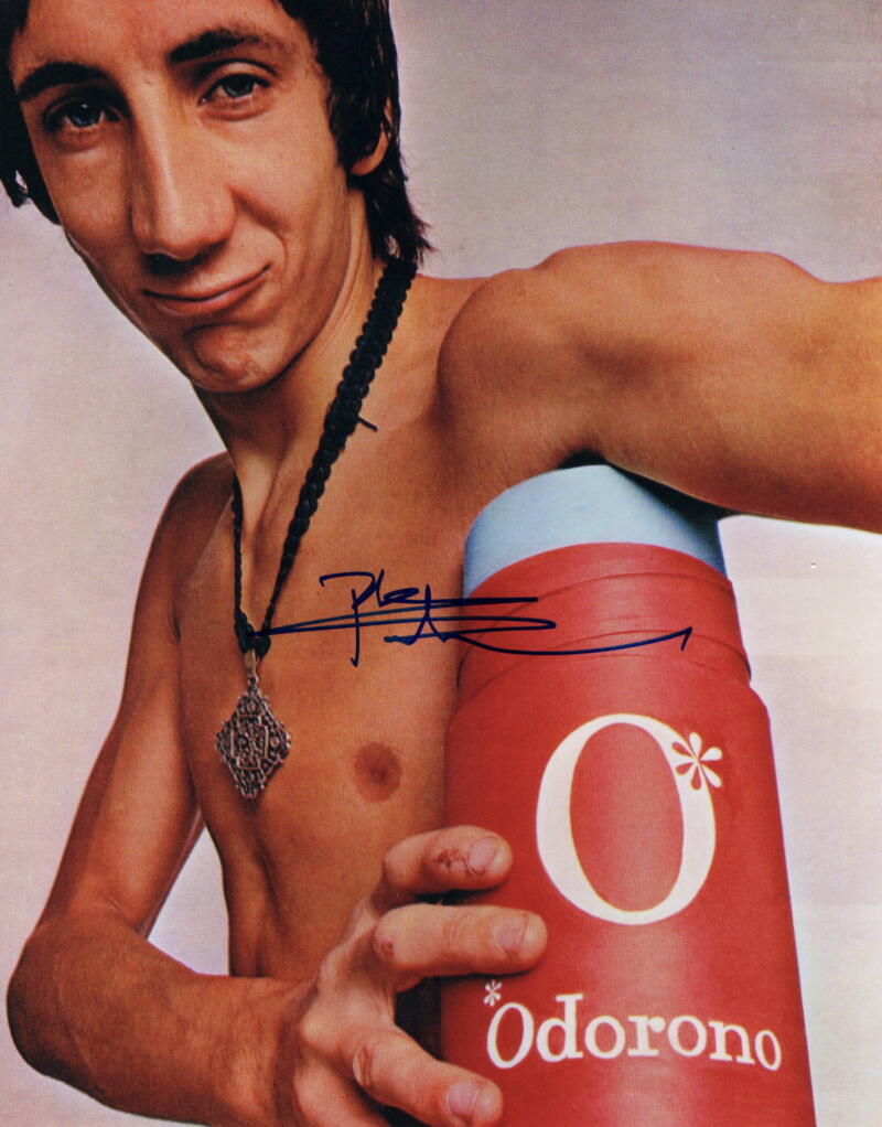 Pete Townshend The Who Signed Autograph 11x14 Photo - Iconic Young Image JSA COA
