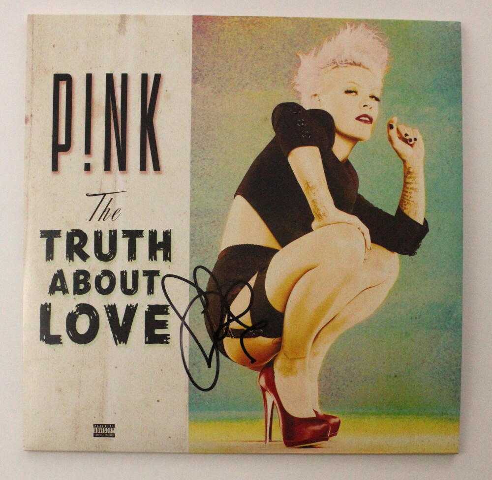 Pink P!nk Signed Autograph Album Vinyl Record The Truth About Love - JSA COA

