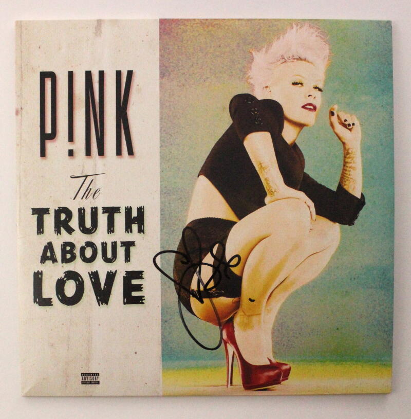 Pink P!nk Signed Autograph Album Vinyl Record - The Truth About Love - JSA COA
