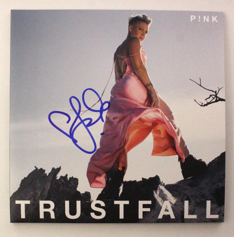 Pink P!nk Alecia Moore Signed Autograph Album Vinyl Record - Trustfall JSA COA
