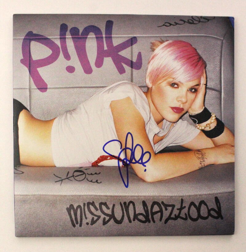 Pink P!nk Signed Autograph Album Vinyl Record Missundaztood Rare! w/ JSA COA
