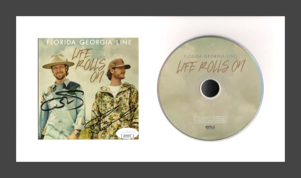 Florida Georgia Line Signed Autograph Framed CD Display - Life Rolls On JSA COA
