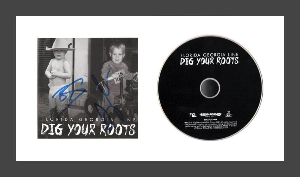 Florida Georgia Line Signed Autograph Framed CD Display Dig Your Roots JSA COA
