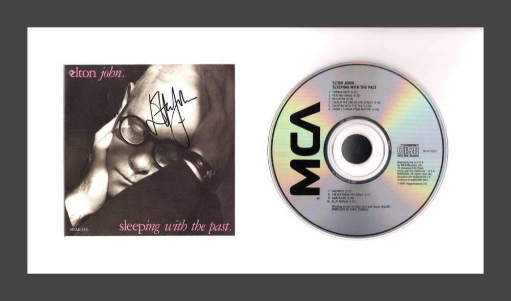 Elton John Signed Autograph Sleeping with the Past Framed CD Display w/ JSA COA
