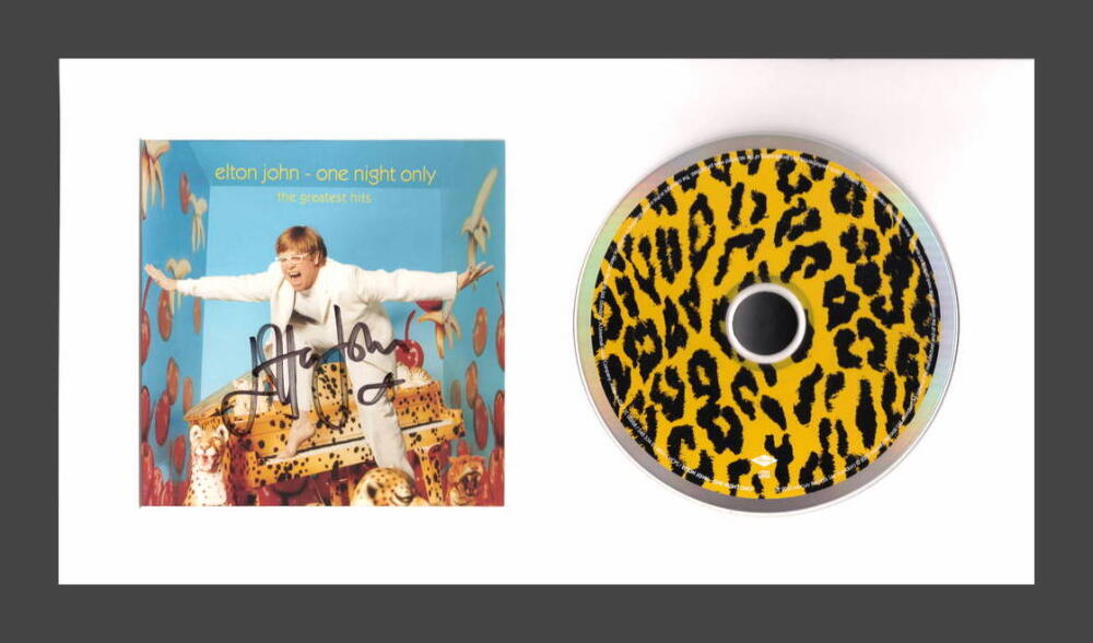 Elton John Signed Autograph One Night Only Greatest Hits Framed CD Display - JSA
