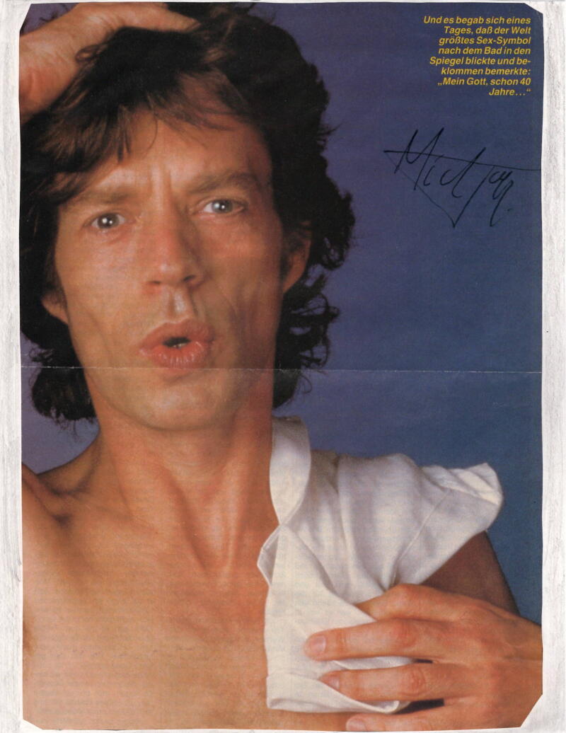 Mick Jagger The Rolling Stones Signed Autograph 7.5 x10.5 Magazine Photo JSA COA
