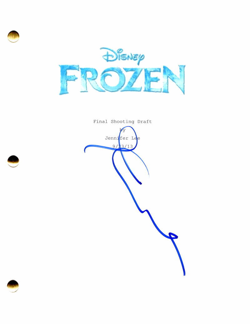 Idina Menzel Signed Autograph Frozen Full Movie Script - Elsa Wicked Broadway
