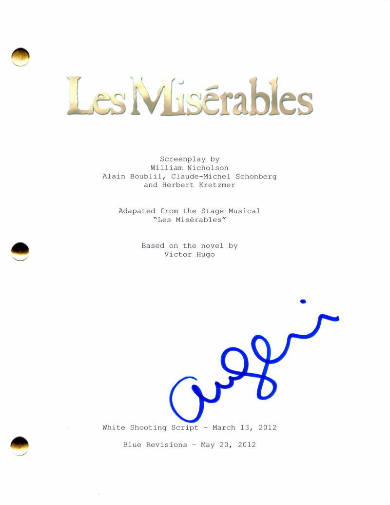 Amanda Seyfried Signed Autograph Les Miserables Full Movie Script - Mamma Mia!
