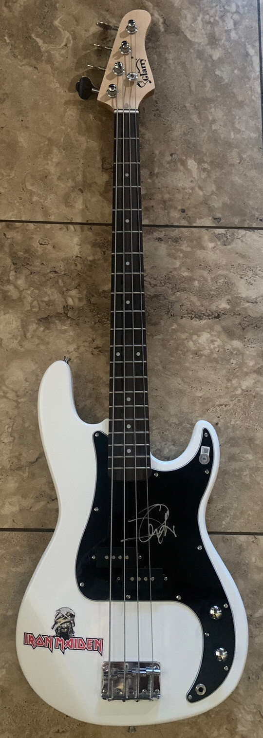 Steve Harris Iron Maiden Signed Autographed Electric Bass Guitar BAS Certified
