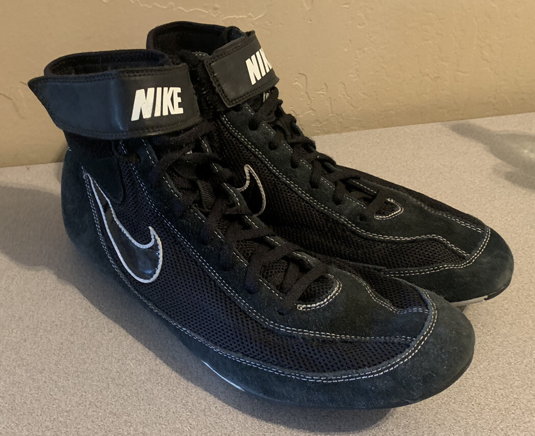 Nike Speed Sweep VII Wrestling Shoes 366683-001 - Black & White Men's Size 11.5
