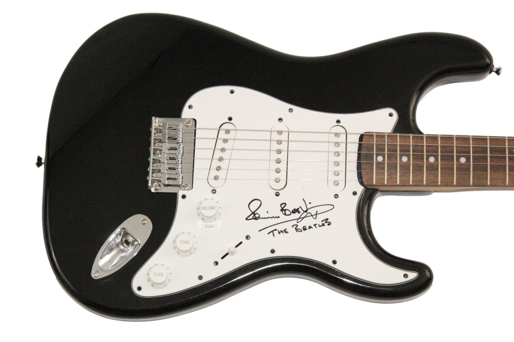 Pete Best The Beatles Signed Autograph Full Size Fender Electric Guitar JSA COA
